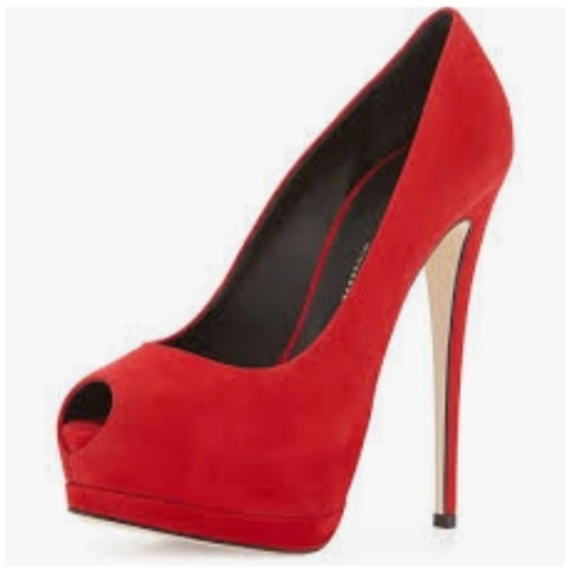 CELEB FAVE🔥GIUSEPPE ZANOTTI Red Sharon Suede Pump - Picture 1 of 11